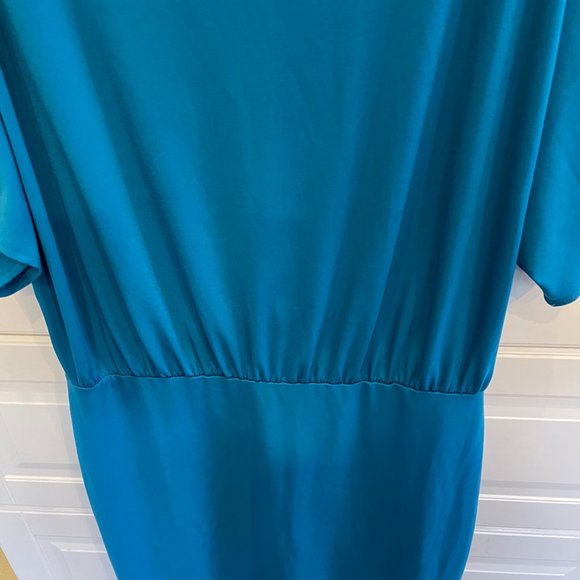 Moda International Victoria's Secret Cocktail Dress Cold Shoulder Blouson Midi L - Picture 4 of 10